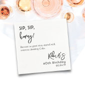 カスタム文字基おもしろい準40th 50th 60誕生日 スタンダードカクテルナプキン