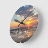 カスタム文字壁パーソナライズされた時計 ラウンド壁時計 (傾斜)
