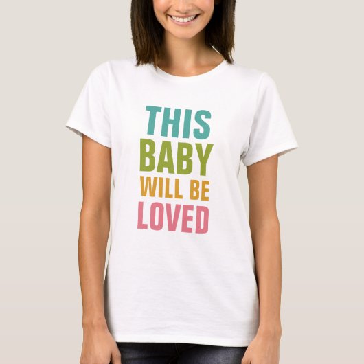 カスタム文字妊婦の服 Tシャツ (正面)