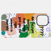 カスタム文字引用文又はお気に入りの抽象芸術白 iPhoneケース (裏面横)