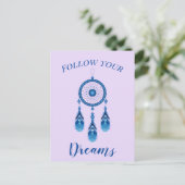 カスタム文字後を追ユアドリームズブルードリームキャッチャー ポストカード (スタンド正面)