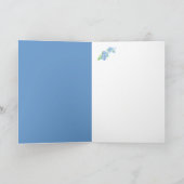 カスタム文字忘れ-me-not flower blueフローラ カード (内部)