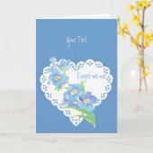 カスタム文字忘れ-me-not flower blueフローラ カード (黄色い花)