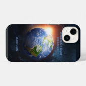 カスタム文字惑星地球 iPhoneケース (裏面横)