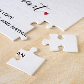 カスタム文字愛メッセージの社会的距離 ジグソーパズル (側面)