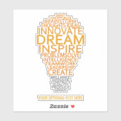 カスタム文字感動的電球 シール (シート)