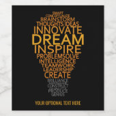 カスタム文字感動的電球 ワインラベル (シングルラベル)