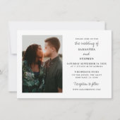 カスタム文字手書きスクリプト2-Photo結婚の 招待状 (裏面)