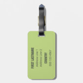 カスタム文字抽象芸術パターン荷物タグ ラゲッジタグ (裏面縦)