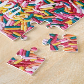 カスタム文字振りかける |ハッピーバースデー ジグソーパズル (側面)