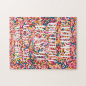 カスタム文字振りかける |ハッピーバースデー ジグソーパズル (横)