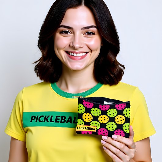🏐カスタム文字数々のカラーPickleball Dink Diva アクセサリーポーチ