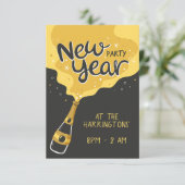 カスタム文字新年パーティー 招待状 (スタンド正面)