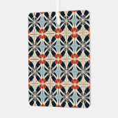 カスタム文字日本の花柄 メタルオーナメント (正面左)