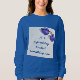 カスタム文字日素晴らし何か新しいものを開始 スウェットシャツ
