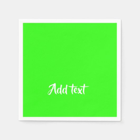 カスタム文字明緑平野 スタンダードカクテルナプキン (正面)