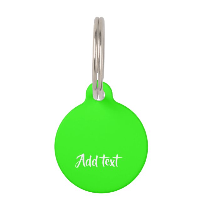 カスタム文字明緑平野 ペット　ネームタグ (正面)