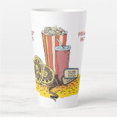 カスタム文字映画バフ カフェラテマグ (正面)