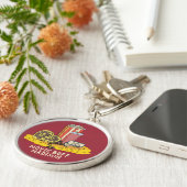 カスタム文字映画バフ キーホルダー (側面)