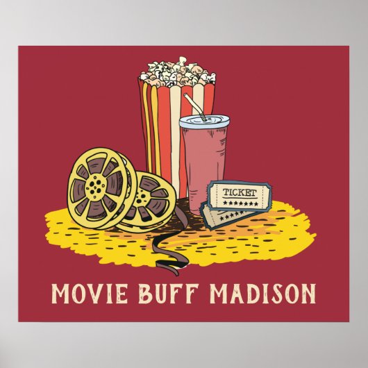 カスタム文字映画バフ ポスター (正面)