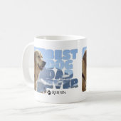 カスタム文字最高のドッグパーソナライズされたパパ コーヒーマグカップ (正面左)