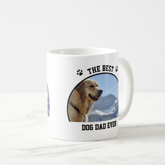 カスタム文字最高のドッグパーソナライズされたパパ コーヒーマグカップ (正面右)