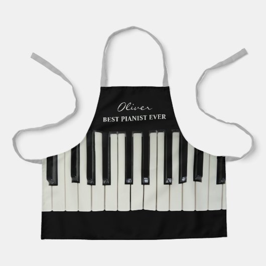カスタム文字最高のピアニストEver Add Nameミュージシャン エプロン (正面)