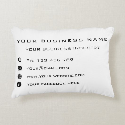 カスタム文字枕テンプレート アクセントクッション (正面)