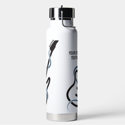 カスタム文字様式化ギター ウォーターボトル (左面)