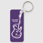 カスタム文字様式化ギター キーホルダー (裏面)