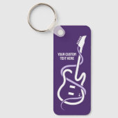 カスタム文字様式化ギター キーホルダー (正面)