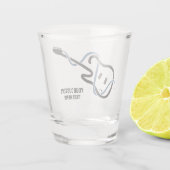 カスタム文字様式化ギター ショットグラス (裏面)
