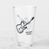カスタム文字様式化ギター タンブラーグラス (裏面)