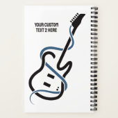 カスタム文字様式化ギター ノートブック (裏面)