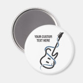 カスタム文字様式化ギター マグネット (正面/裏面)