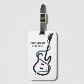 カスタム文字様式化ギター ラゲッジタグ (正面縦)