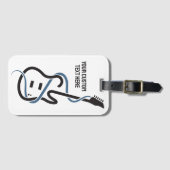 カスタム文字様式化ギター ラゲッジタグ (正面横)