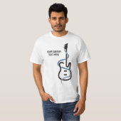 カスタム文字様式化ギター Tシャツ (正面フル)