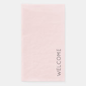 カスタム文字歓迎ミニマルテンプレートピンク (正面)