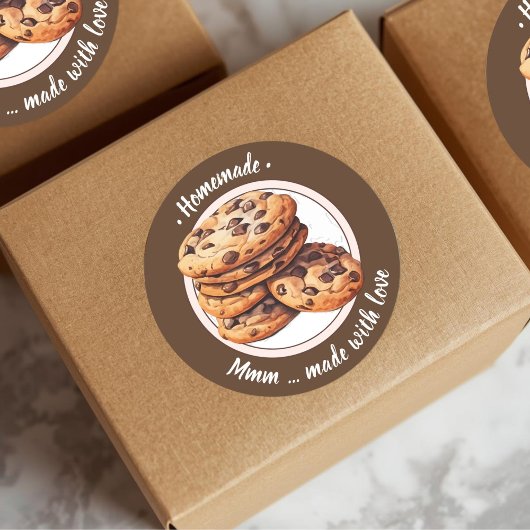 カスタム文字水の色のクッキーのシール ラウンドシール