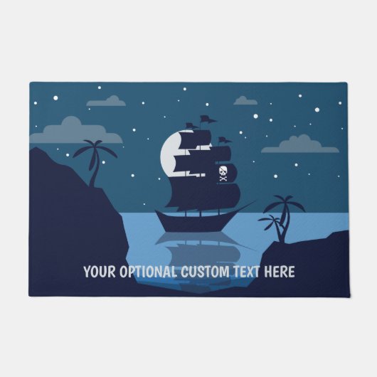 カスタム文字海賊船方式 ドアマット (正面)