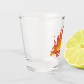 カスタム文字消防士用ガラス ショットグラス (左)