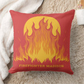 カスタム文字消防士 クッション (ブランケット)