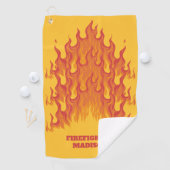 カスタム文字消防士 ゴルフタオル (インサイチュ)