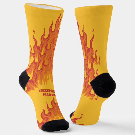 カスタム文字消防士 ソックス (傾斜あり)