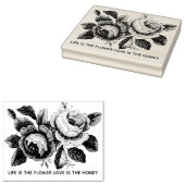 カスタム文字版木、銅版、版画ヴィンテージ花 ラバースタンプ (押印)