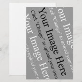 カスタム文字画像および文房具用テンプレート 便箋 (正面/裏面)