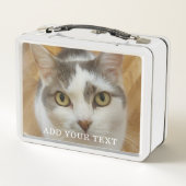 カスタム文字白パーソナライズされた弁箱 メタルランチボックス (裏面)