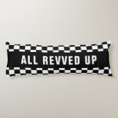 カスタム文字白黒フラ市松模様にグパターン ボディピロー (裏面)