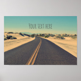 カスタム文字砂漠路 ポスター